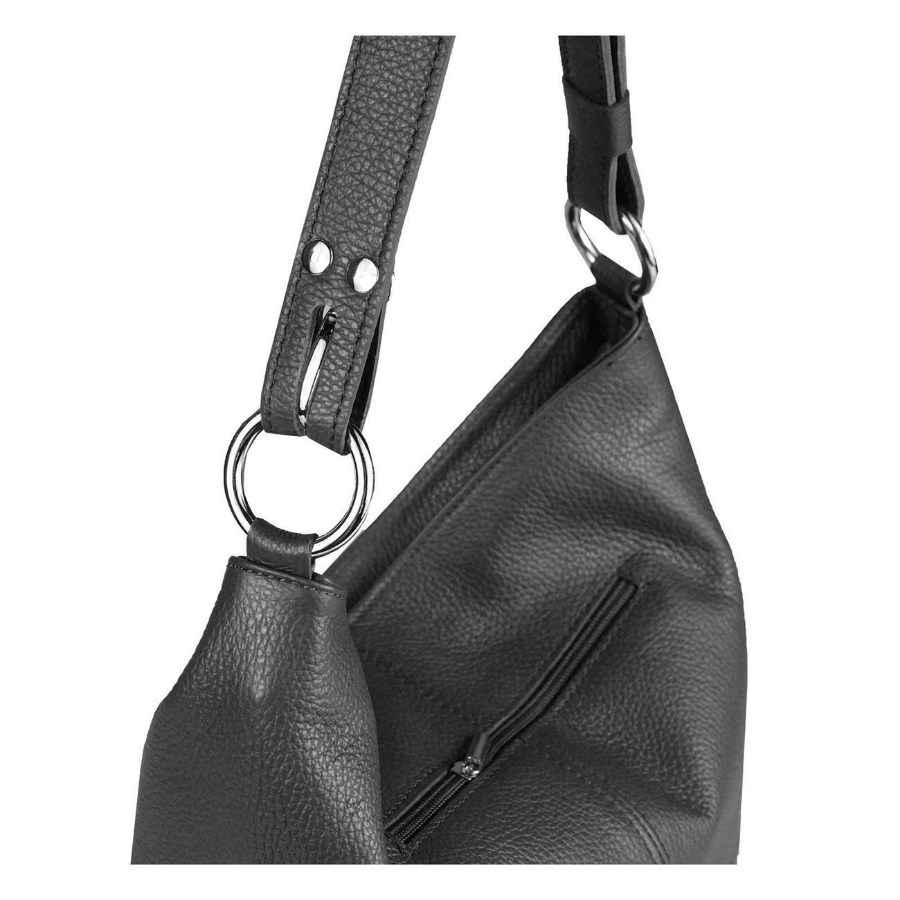 Gladdon Handtaschen Damen Leder umhängetasche Shopper Mode Hobo Taschen grosse Kapazität Schultertasche Designer Mehrfachtasche（Schwarz） 