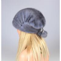 DAMEN NERZ MÜTZE Mink Pelzmütze Fellmütze Wintermütze Kappe Pelzkappe Oversizemütze Beanie