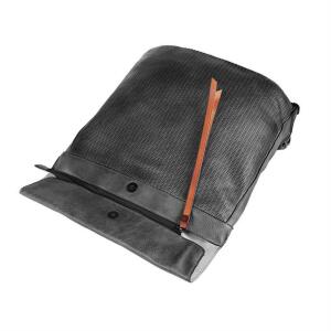 OBC DAMEN LEDER RUCKSACK TASCHE Cityrucksack Schultertasche Handtasche Shopper USED LOOK Daypack Backpack Schwarz
