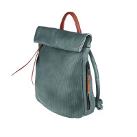 OBC DAMEN LEDER RUCKSACK TASCHE Cityrucksack Schultertasche Handtasche Shopper USED LOOK Daypack Backpack Blau