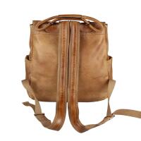 OBC DAMEN RUCKSACK TASCHE Cityrucksack Schultertasche Handtasche Shopper Blogger USED LOOK Daypack Backpack Handbag Cognac.