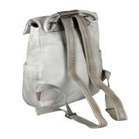 OBC DAMEN RUCKSACK TASCHE Cityrucksack Schultertasche Handtasche Shopper Blogger USED LOOK Daypack Backpack Handbag Hellgrau.
