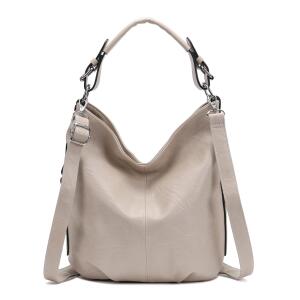 DAMEN TASCHE SHOPPER Hobo-Bag Schultertasche Umhängetasche Handtasche CrossOver CrossBag Damentasche Reisetasche Beuteltasche Beige