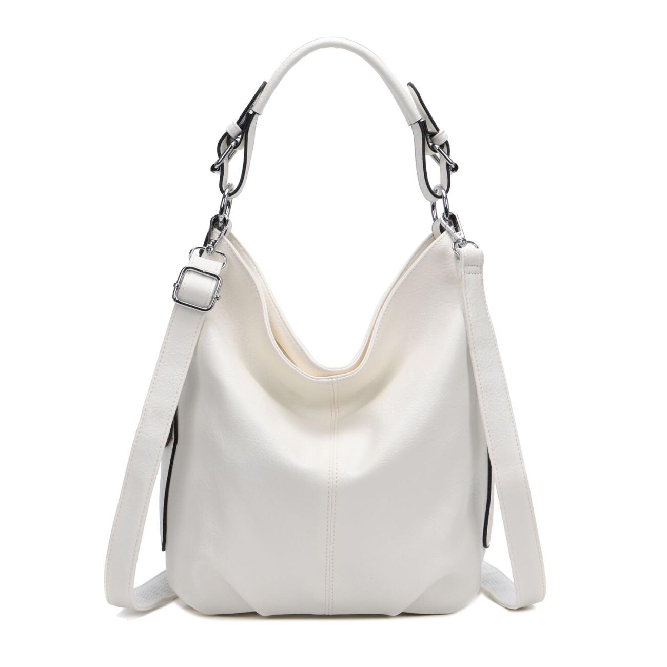 DAMEN TASCHE SHOPPER Hobo-Bag Leder Optik Schultertasche...