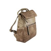 OBC DAMEN LEDER RUCKSACK TASCHE Cityrucksack USED LOOK Schultertasche Handtasche Shopper Blogger Backpack Daypack Braun