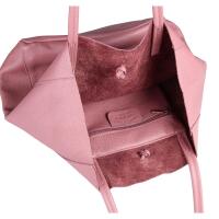 Made in Italy DAMEN LEDER TASCHE DIN-A4 Shopper Schultertasche Henkeltasche Tote Bag  Handtasche Umhängetasche Beuteltasche Altrosa