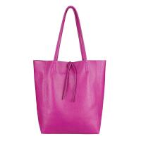 OBC Made in Italy DAMEN LEDER TASCHE DIN-A4 Shopper Schultertasche Henkeltasche Tote Bag Handtasche Umhängetasche Beuteltasche Pink