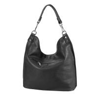 MADE IN ITALY DAMEN Echt LEDER TASCHE Business Shopper Schultertasche Ledertasche Umhängetasche Handtasche Schwarz