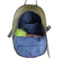 Damen Rucksack Cityrucksack Schultertasche Leder Optik Backpack Tasche Daypack Handtasche Umhängetasche Taupe