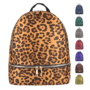 DAMEN Leopardenmuster Rucksack Backpack Cityrucksack Stadtrucksack LEOPARD PRINT Schultertasche Handtasche Mädchen Daypack