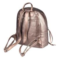 Damen Rucksack Cityrucksack Schultertasche Leder Optik Backpack Tasche Daypack Handtasche Umhängetasche Bronze