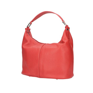Made in Italy DAMEN LEDER TASCHE Shopper Schultertasche City Bag CrossOver Umhängetasche Henkeltasche Ledertasche Damentasche Fransen Rot