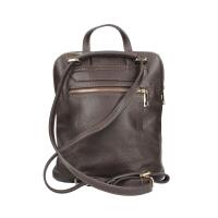 Made in Italy Damen echt Leder Rucksack Daypack Lederrucksack Tasche Schultertasche Umhängetasche CrossBody Bag Ledertasche Handgepäck Nappaleder Morro (25x30x11)