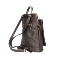 Made in Italy Damen echt Leder Rucksack Daypack Lederrucksack Tasche Schultertasche Umhängetasche CrossBody Bag Ledertasche Handgepäck Nappaleder Morro (25x30x11)