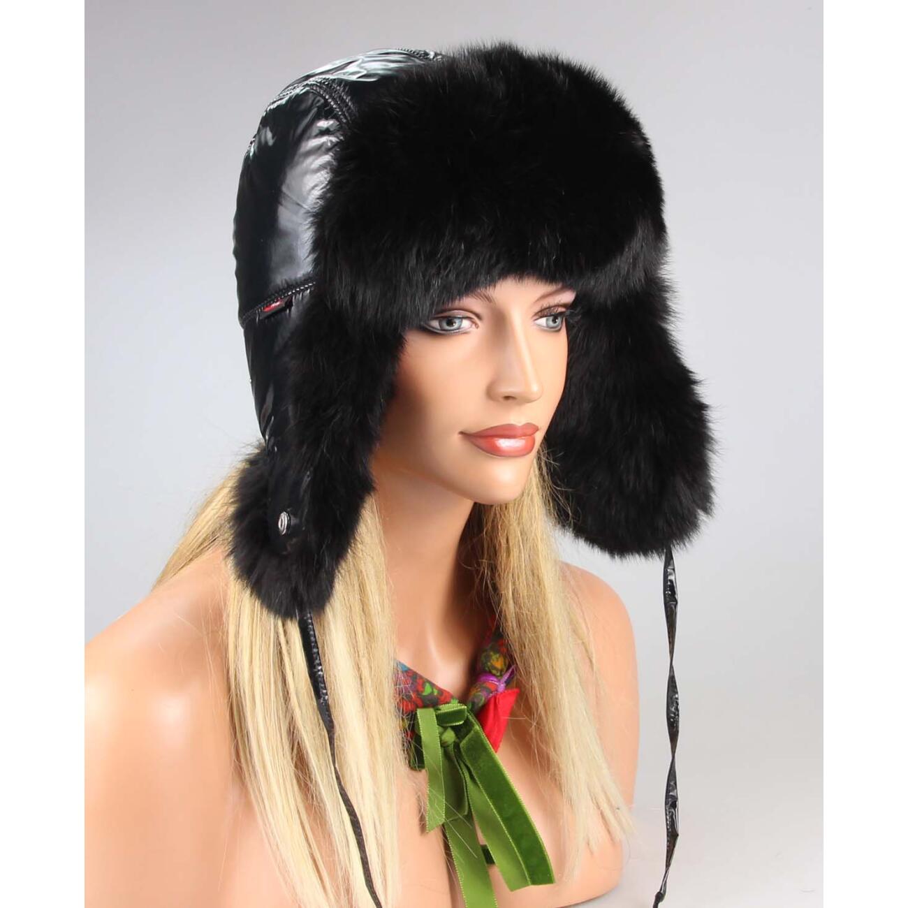 Damen Kaninchen Mütze Fellmütze Uschanka...