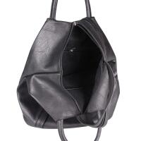 Damen Rucksack Tasche Schultertasche Leder Optik Daypack Backpack Handtasche Tagesrucksack Cityrucksack Schwarz