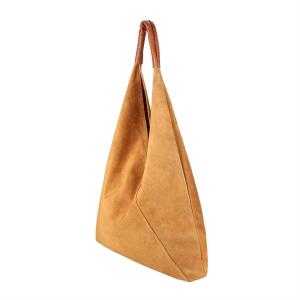 Made in Italy Damen XXL Leder Tasche Handtasche Wildleder Shopper Schultertasche