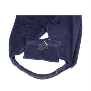 Made in Italy Damen XXL Leder Tasche Handtasche Wildleder Shopper Schultertasche