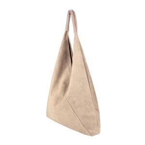 Made in Italy Damen XXL Leder Tasche Handtasche Wildleder Shopper Schultertasche