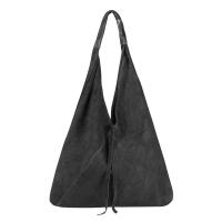 Made in Italy Damen XXL Leder Tasche Handtasche Wildleder Shopper Schultertasche