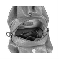 OBC Made in Italy Damen Ledertasche Hobo Bag Shopper Vintage Tote Bag Handtasche Umhängetasche Schultertasche Beuteltasche Crossbody Schwarz