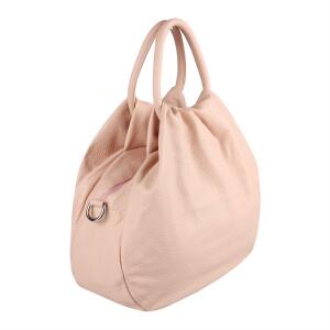 OBC Made in Italy Damen Ledertasche Hobo Bag Shopper Vintage Tote Bag Handtasche Umhängetasche Schultertasche Beuteltasche Crossbody Rosa