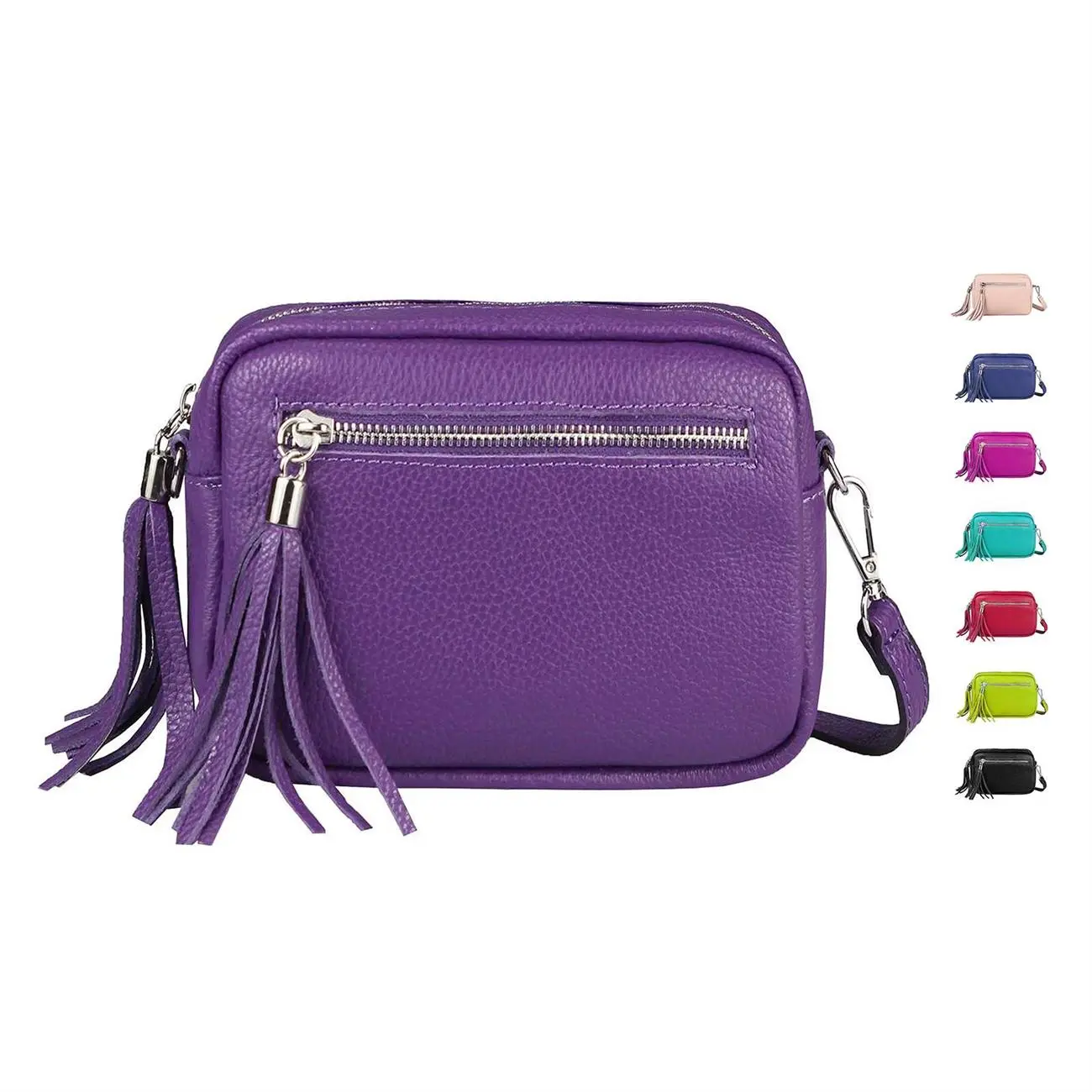Made in Italy DAMEN LEDER TASCHE Umhängetasche...