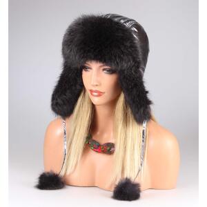 DAMEN KANINCHEN MÜTZE Fliegermütze Wintermütze Uschanka Polarmütze Bomber Pelzmütze Fellmütze