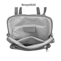 Made in Italy Damen echt Leder Rucksack Daypack Lederrucksack Tasche Schultertasche Umhängetasche CrossBody Bag Ledertasche Handgepäck Nappaleder Rot (25x30x11)