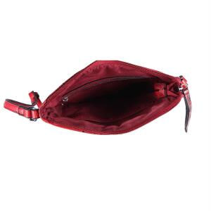 OBC Damen Tasche Kroko-Strauss Optik Schultertasche Umhängetasche Crossbody Bag Crossover Leder Optik Abendtasche  Rot
