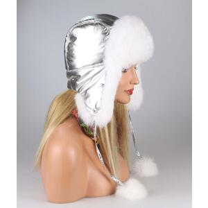 DAMEN KANINCHEN MÜTZE Pelzmütze Fellmütze Wintermütze Fliegermütze Uschanka Polarmütze Trappermütze Aviator Bomber