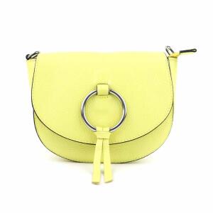 MADE in ITALY DAMEN echt LEDER TASCHE Umhängetasche Ledertasche Schultertasche Schnalle Cross-Over Handgelenktasche Handtasche Gelb