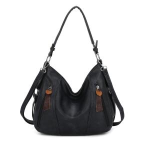 Damen Tasche Shopper Hobo-Bag Schultertasche Leder Optik Umhängetasche Handtasche Crossover Reisetasche Handtasche Dunkelblau