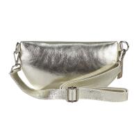 Made in Italy DAMEN LEDER Gürteltasche Crossbody Hüfttasche Bauchtasche Umhängetasche Brusttasche CrossOver Bodybag Schultertasche Handytasche Geldtasche Tasche Schminktasche Kosmetiktasche Gold