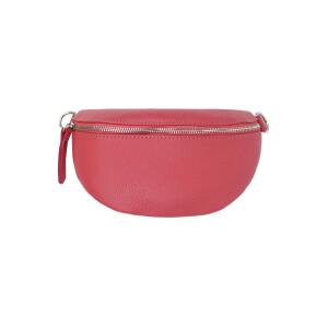 Made in Italy DAMEN LEDER Gürteltasche Crossbody Hüfttasche Bauchtasche Umhängetasche Brusttasche CrossOver Bodybag Schultertasche Handytasche Geldtasche Tasche Schminktasche Kosmetiktasche Wassermelone