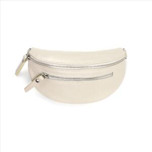 Made in Italy DAMEN LEDER Gürteltasche Crossbody Hüfttasche Bauchtasche Umhängetasche Brusttasche CrossOver Bodybag Schultertasche Handytasche Geldtasche Tasche Schminktasche Kosmetiktasche V2 Beige