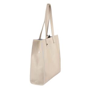 DAMEN LEDER TASCHE Set 2in1 SHOPPER Schultertasche HOBO Bag Umhängetasche Schmucktasche DIN-A4 Beige