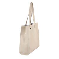 DAMEN LEDER TASCHE Set 2in1 SHOPPER Schultertasche HOBO Bag Umhängetasche Schmucktasche DIN-A4 Beige