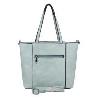 DAMEN TASCHE Schultertasche Umhängetasche Tote Bag Kroko Businesstasche Shopper Workbag Leder Optik Blau