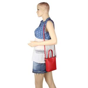 OBC Made in Italy Damen Leder Tasche Crossbody Umhängetasche Schultertasche Crossover Ledertasche Minibag Abendtasche