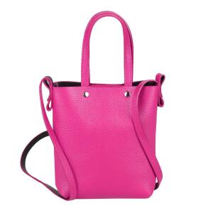 OBC Made in Italy Damen Leder Tasche Crossbody Umhängetasche Schultertasche Crossover Ledertasche Minibag Abendtasche Pink