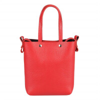 OBC Made in Italy Damen Leder Tasche Crossbody Umhängetasche Schultertasche Crossover Ledertasche Minibag Abendtasche Rot