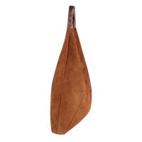 Made in Italy Damen XXL Leder Tasche Handtasche Wildleder Shopper Schultertasche Hobo-Bag Umhängetasche Ledertasche Beuteltasche Velourleder DIN-A4 Braun
