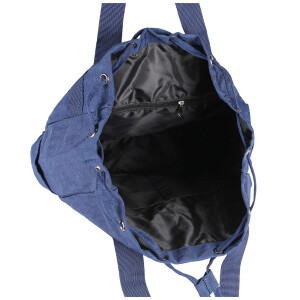 OBC Damen Tasche Rucksack Handtasche Cityrucksack Crinkle Nylon Backpack Schultertasche Damenrucksack Daypack Blau