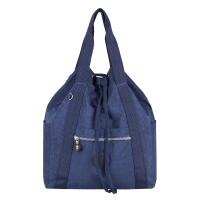 OBC Damen Tasche Rucksack Handtasche Cityrucksack Crinkle Nylon Backpack Schultertasche Damenrucksack Daypack Blau