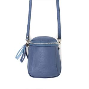 Made in Italy Damen Leder Tasche Umhängetasche Schultertasche Handytasche Geldtasche Ledertasche Crossbody Abendtasche Mini Bag