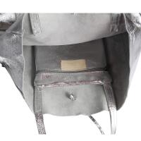 Made in Italy DAMEN LEDER TASCHE DIN-A4 Schlange Shopper Schultertasche Henkeltasche Tote Bag Beige (Schlange)