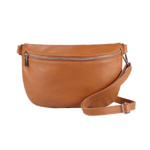 Made in Italy Damen Leder Tasche Gürteltasche Crossbody Hüfttasche