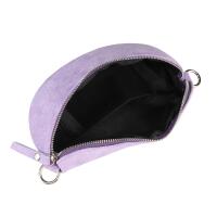 Made in Italy DAMEN LEDER Gürteltasche Crossbody Hüfttasche Bauchtasche Umhängetasche Brusttasche CrossOver Bodybag Schultertasche Handytasche Geldtasche Tasche Schminktasche Kosmetiktasche  Flieder (Wildleder)