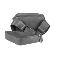Made in Italy Damen Leder Tasche Crossbody Metallic Hüfttasche Bauchtasche Umhängetasche Bodybag Schultertasche Handytasche Gürteltasche Olivgrün
